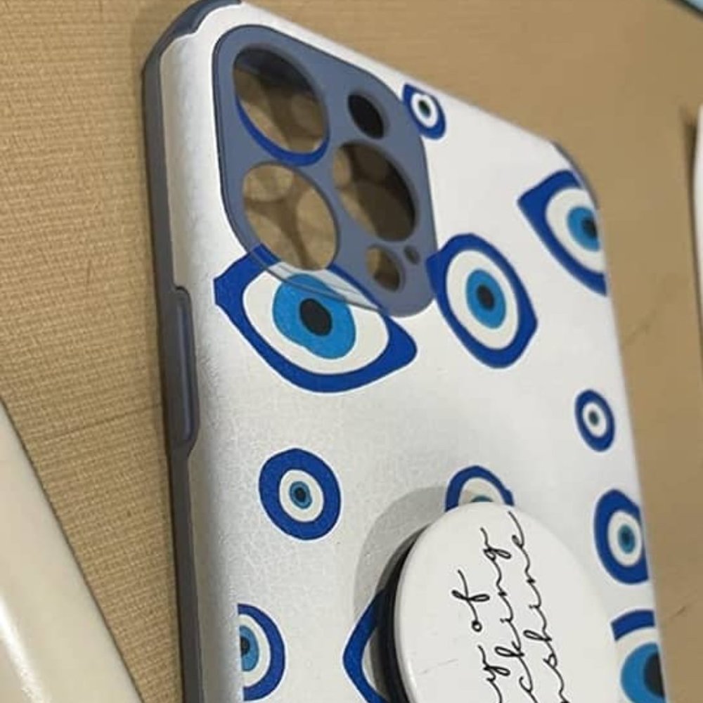 Cute Case for iPhone 13 Pro Max w Screen Protector for iPhone 13 Case Evil Eyes